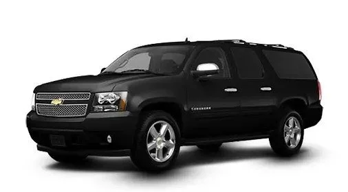 Wedding limousine decorated for bride and groom transportation